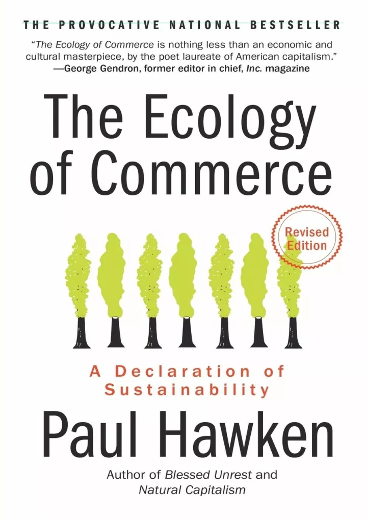 pdf read online the ecology of commerce revised