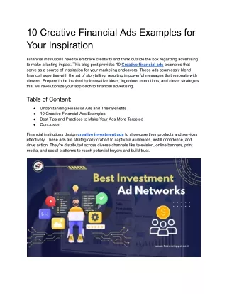 10 creative financial ads examples for your