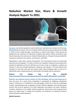 nebulizer market size share growth analysis