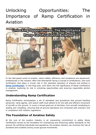 unlocking importance of ramp certification