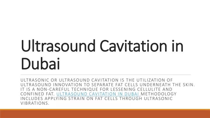ultrasound cavitation in ultrasound cavitation