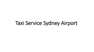 Taxi Service Sydney Airport