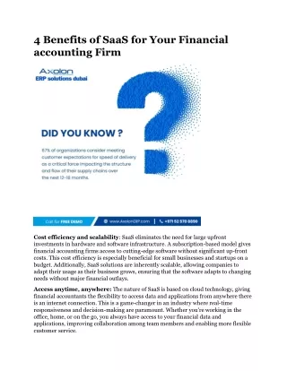 4 benefits of saas for your financial accounting
