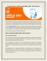 Latest Features in Microsoft Office 2021: An Overview - slide 1