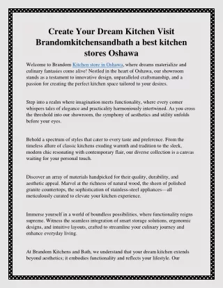 Create Your Dream Kitchen Visit Brandomkitchensandbath a best kitchen stores Oshawa
