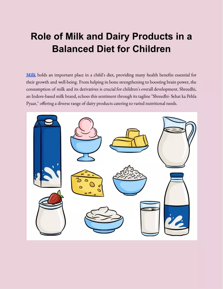 role of milk and dairy products in a balanced