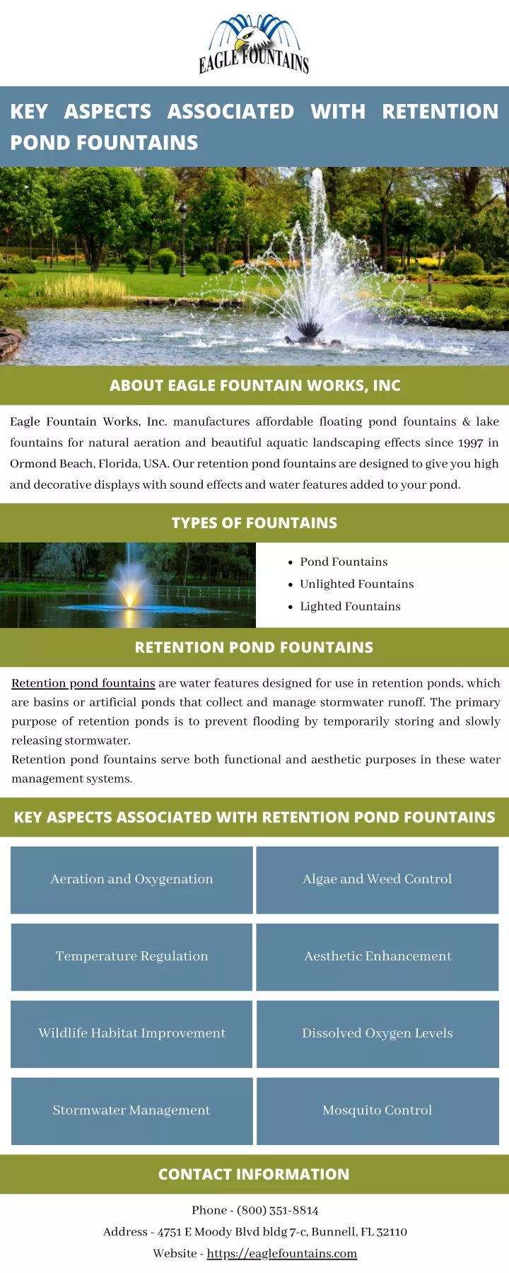 key aspects associated with retention pond