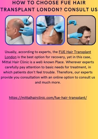 How to Choose FUE Hair Transplant London Consult US