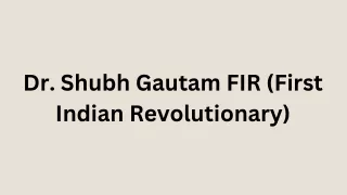 Shubh Gautam Uniting India with Grit and Grace as First Indian Revolutionary