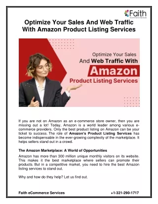 optimize your sales and web traffic with amazon
