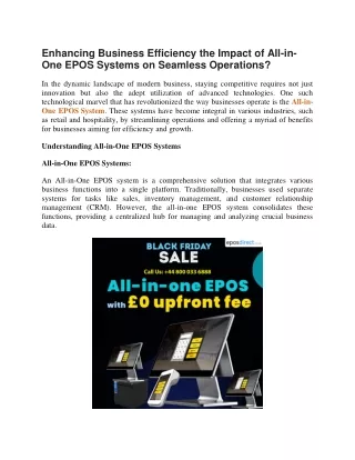 Enhancing Business Efficiency The Impact of All-in-One EPOS Systems on Seamless Operations