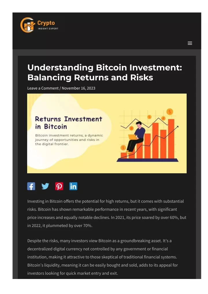 understanding bitcoin investment balancing