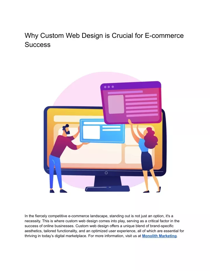 why custom web design is crucial for e commerce