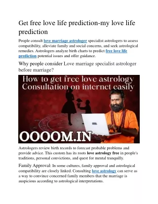 Get free love life prediction-my love life prediction