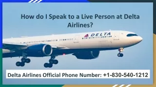 how do i speak to a live person at delta airlines