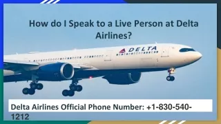 how do i speak to a live person at delta airlines