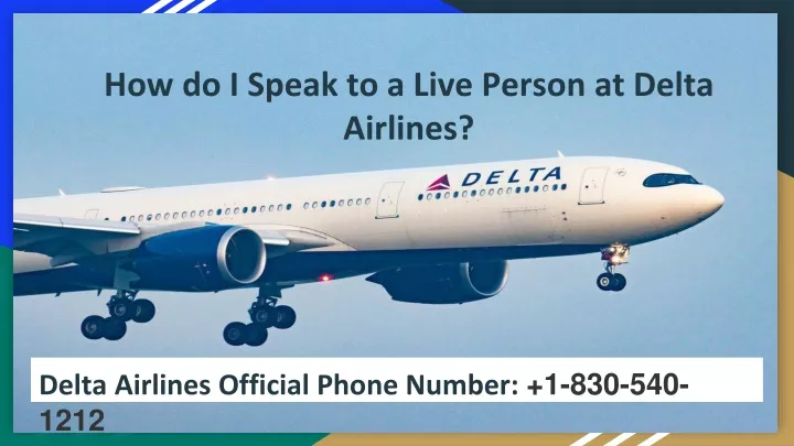 how do i speak to a live person at delta airlines