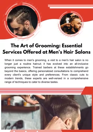 Exclusive Men's Grooming Service