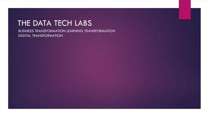 the data tech labs