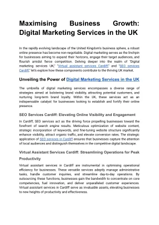 Maximising Business Growth_ Digital Marketing Services in the UK