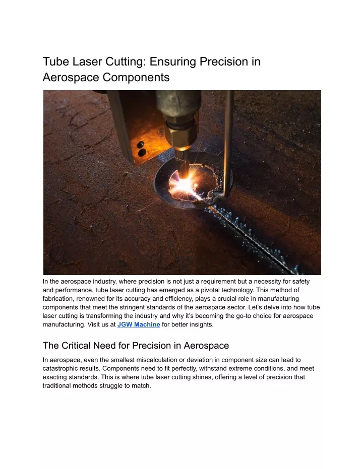 tube laser cutting ensuring precision