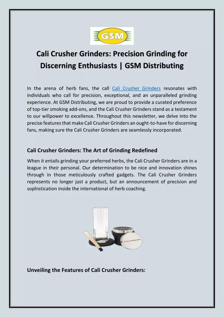 cali crusher grinders precision grinding