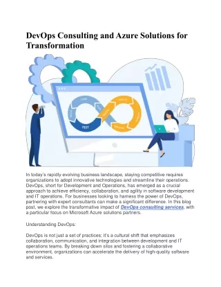 devops consulting and azure solutions