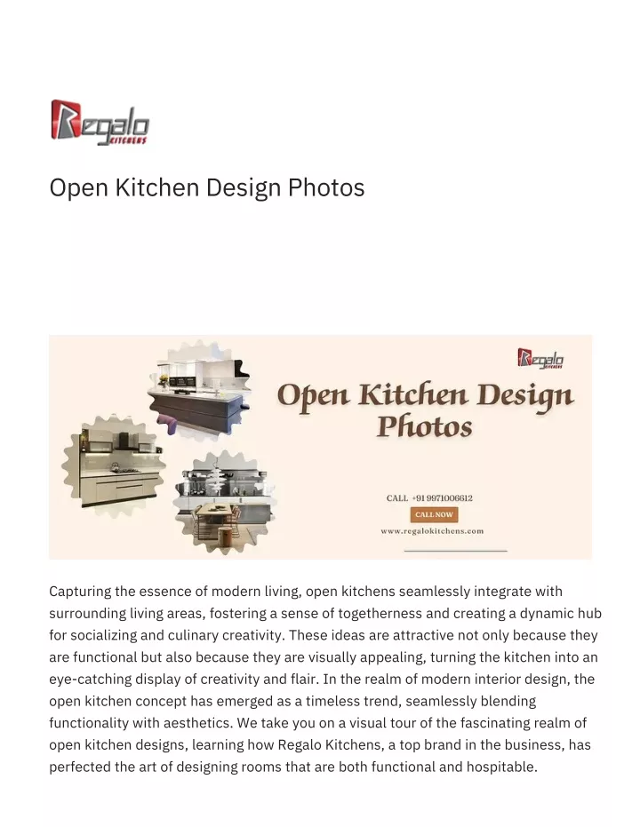 open kitchen design photos