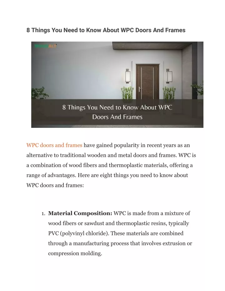 8 things you need to know about wpc doors