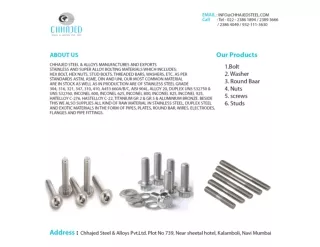 Duplex Steel High Tensile Fasteners