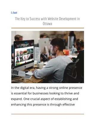 The Key to Success with Website Development in Ottawa