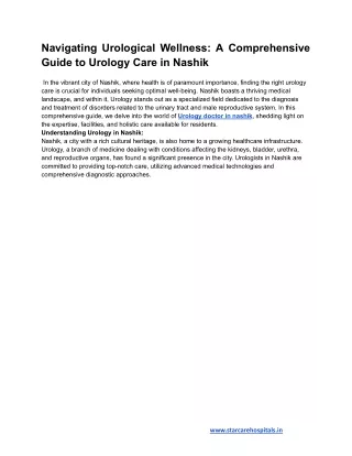 navigating urological wellness a comprehensive