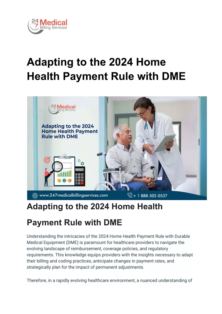 adapting to the 2024 home health payment rule
