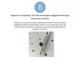 Salt and Pepper Engagement Ring by Braverman Jewelry