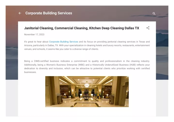 corporate building services
