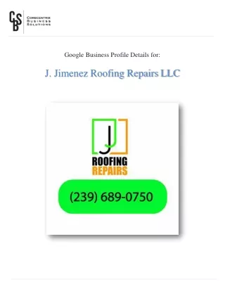 Roof Leak Repair | J. Jimenez Roofing Repairs LLC