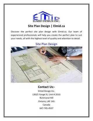 Site Plan Design | Elmid.ca