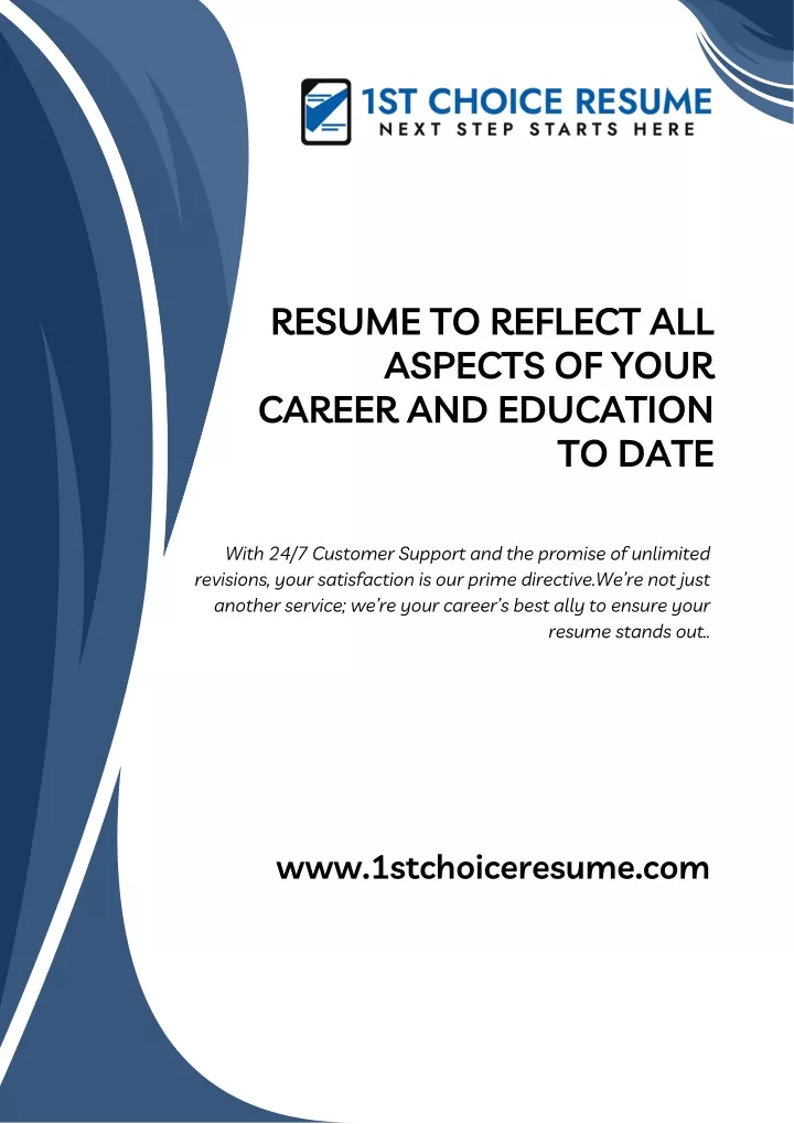 resume to reflect all aspects of your career