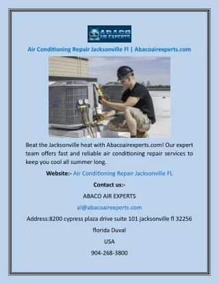 Air Conditioning Repair Jacksonville Fl  Abacoairexperts