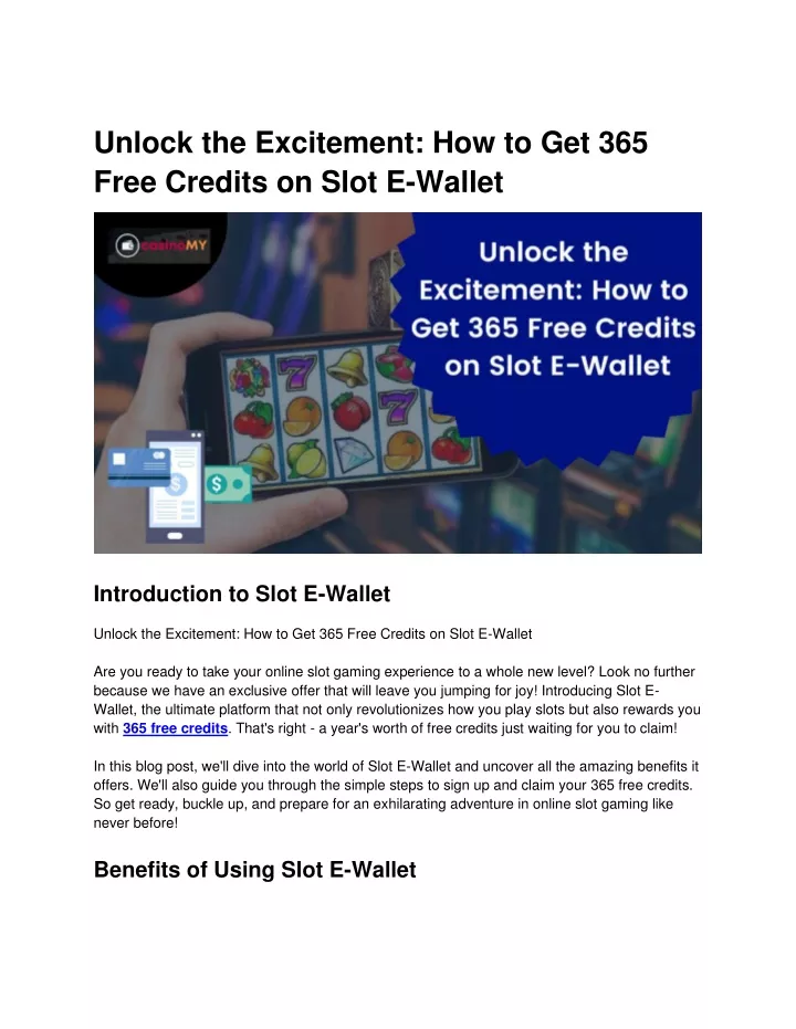 unlock the excitement how to get 365 free credits