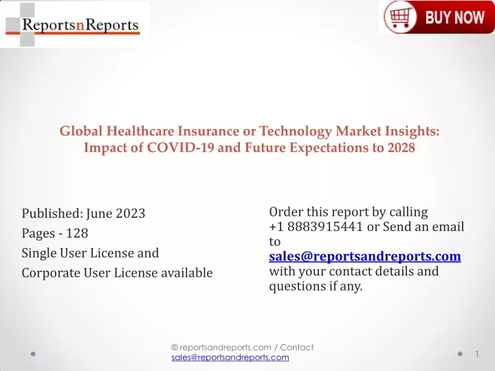 global healthcare insurance or technology market