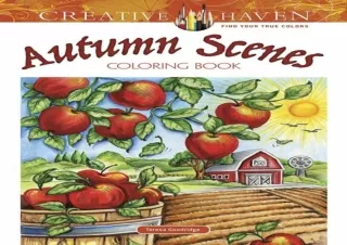 READ PDF Creative Haven Autumn Scenes Coloring Book (Adult Coloring Books: Seaso