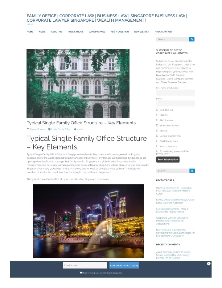 family office corporate law business