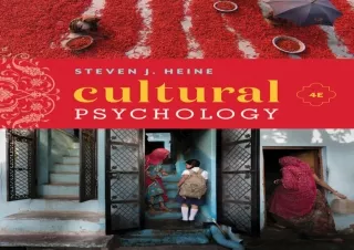 PDF DOWNLOAD Cultural Psychology
