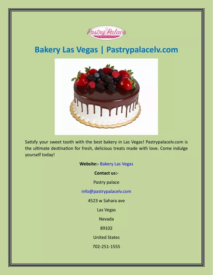bakery las vegas pastrypalacelv com