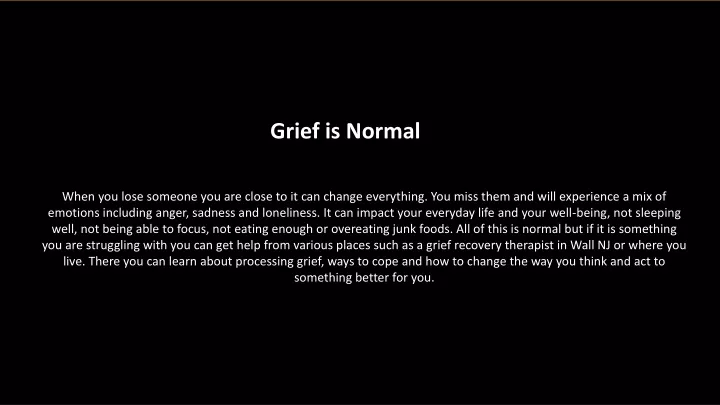 grief is normal