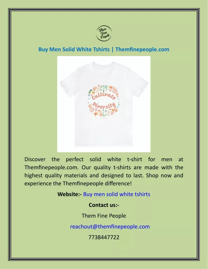 buy men solid white tshirts themfinepeople com