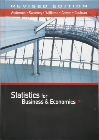 Download Book [PDF] Statistics for Business & Economics, Revised (with XLSTAT Education Edition