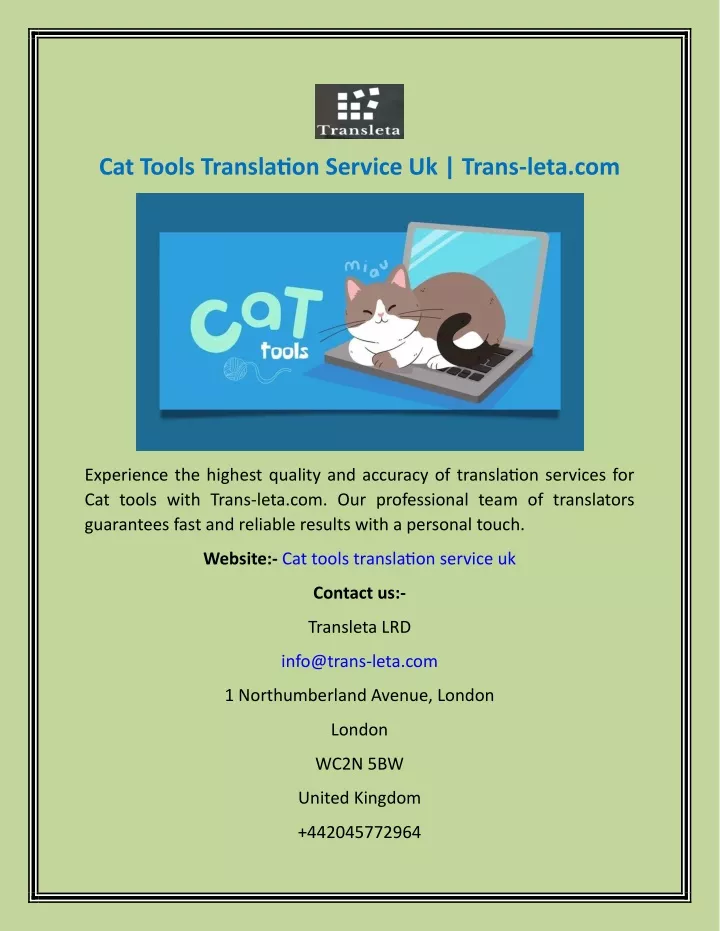 cat tools translation service uk trans leta com