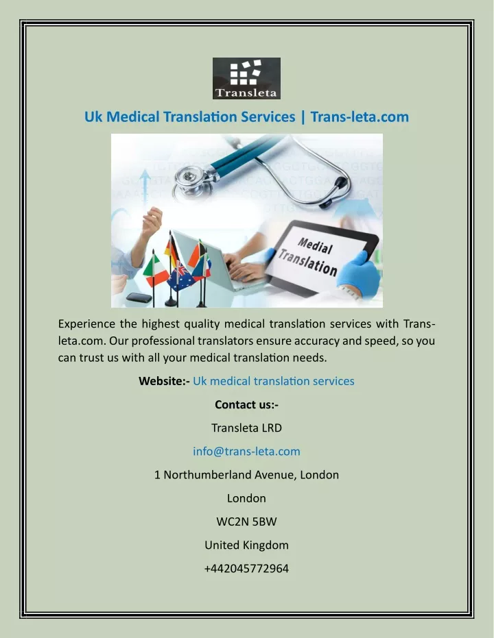 uk medical translation services trans leta com